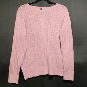 Arach & Cloz Violet Long Sleeve Sweater SZ LG